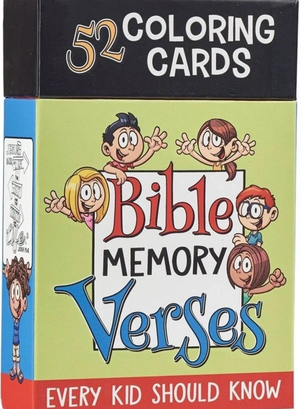 Bible Memory Verses Coloring Cards - Green
